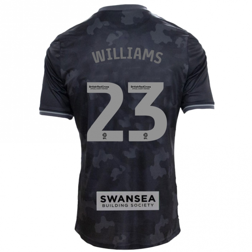 Kids Football Jessica Williams #23 Black Away Jersey 2024/25 T-Shirt Australia