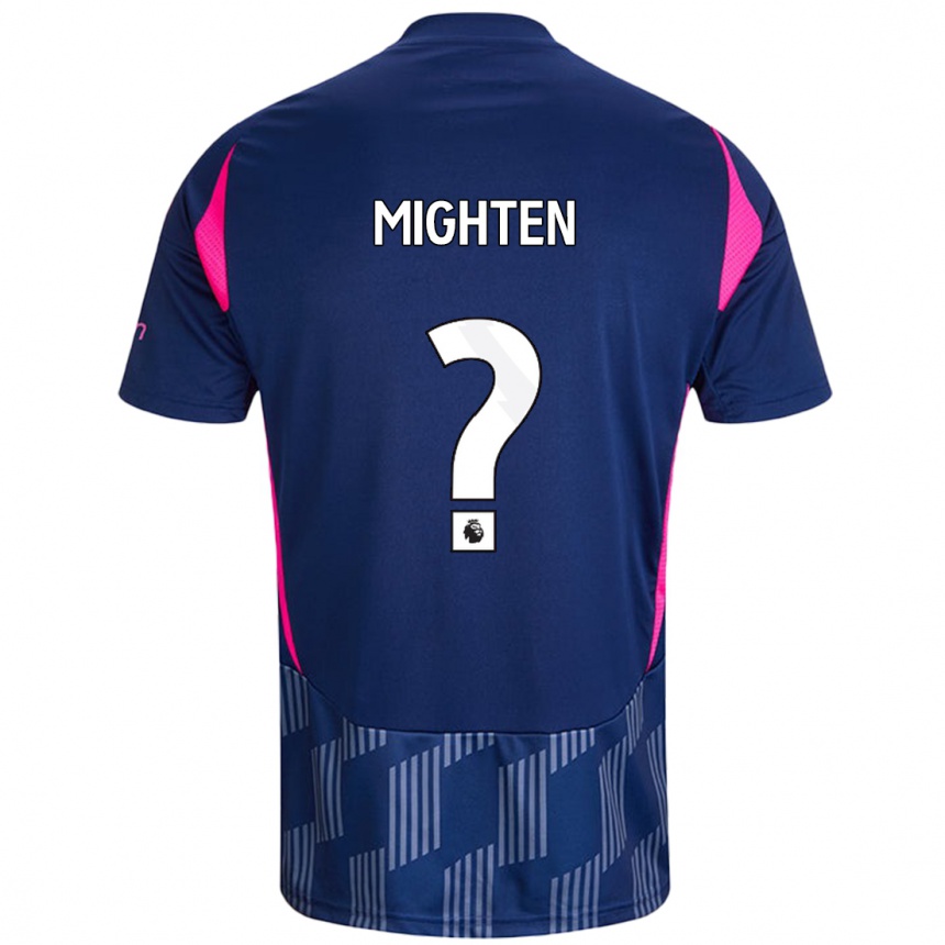 Kids Football Alex Mighten #0 Royal Blue Pink Away Jersey 2024/25 T-Shirt Australia