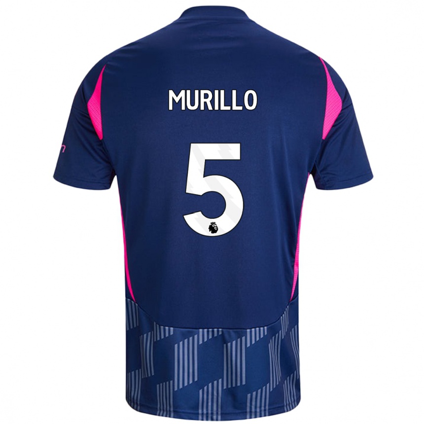 Kids Football Murillo #5 Royal Blue Pink Away Jersey 2024/25 T-Shirt Australia