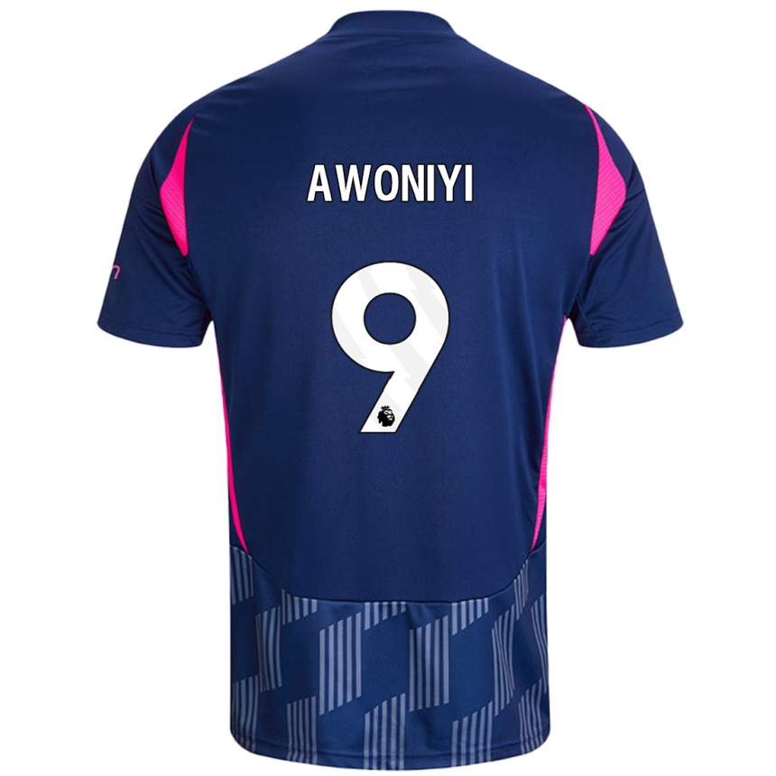 Kids Football Taiwo Awoniyi #9 Royal Blue Pink Away Jersey 2024/25 T-Shirt Australia