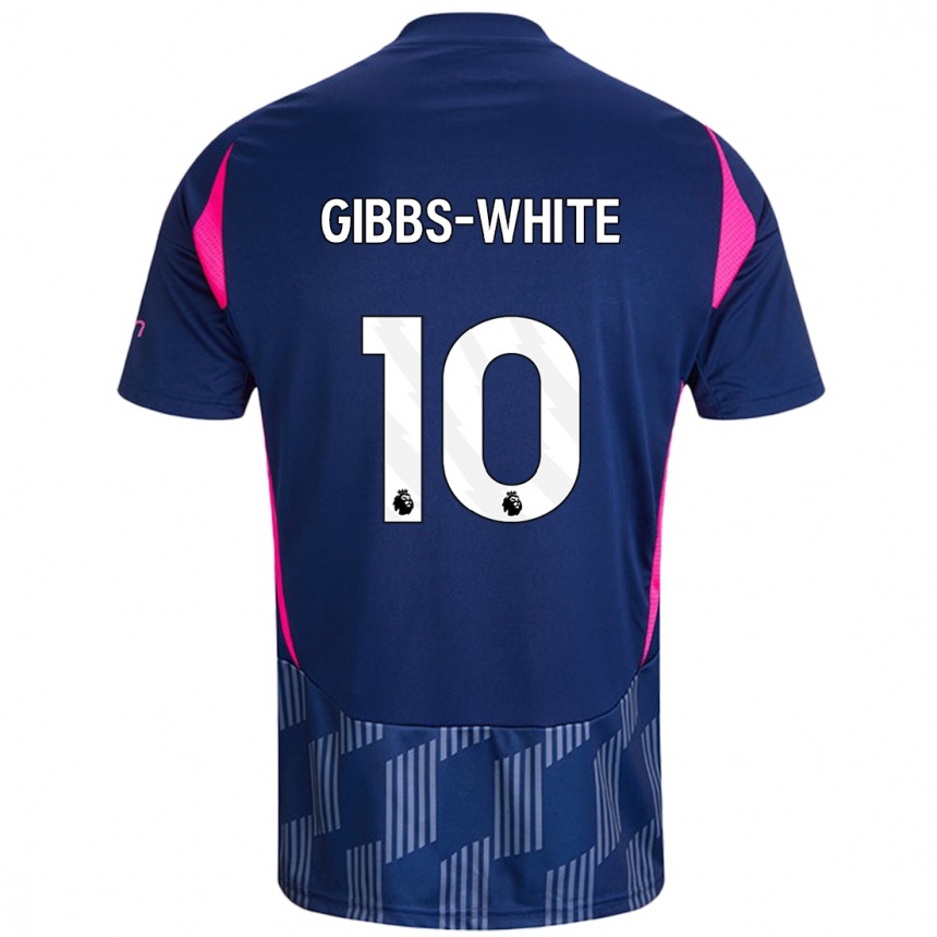 Kids Football Morgan Gibbs-White #10 Royal Blue Pink Away Jersey 2024/25 T-Shirt Australia