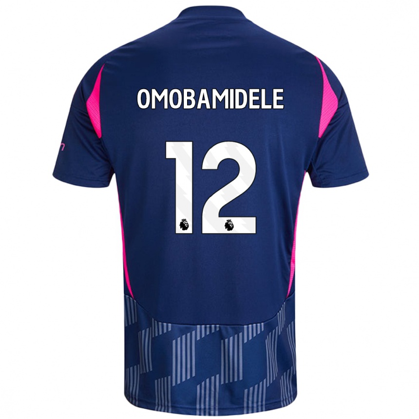 Kids Football Andrew Omobamidele #12 Royal Blue Pink Away Jersey 2024/25 T-Shirt Australia