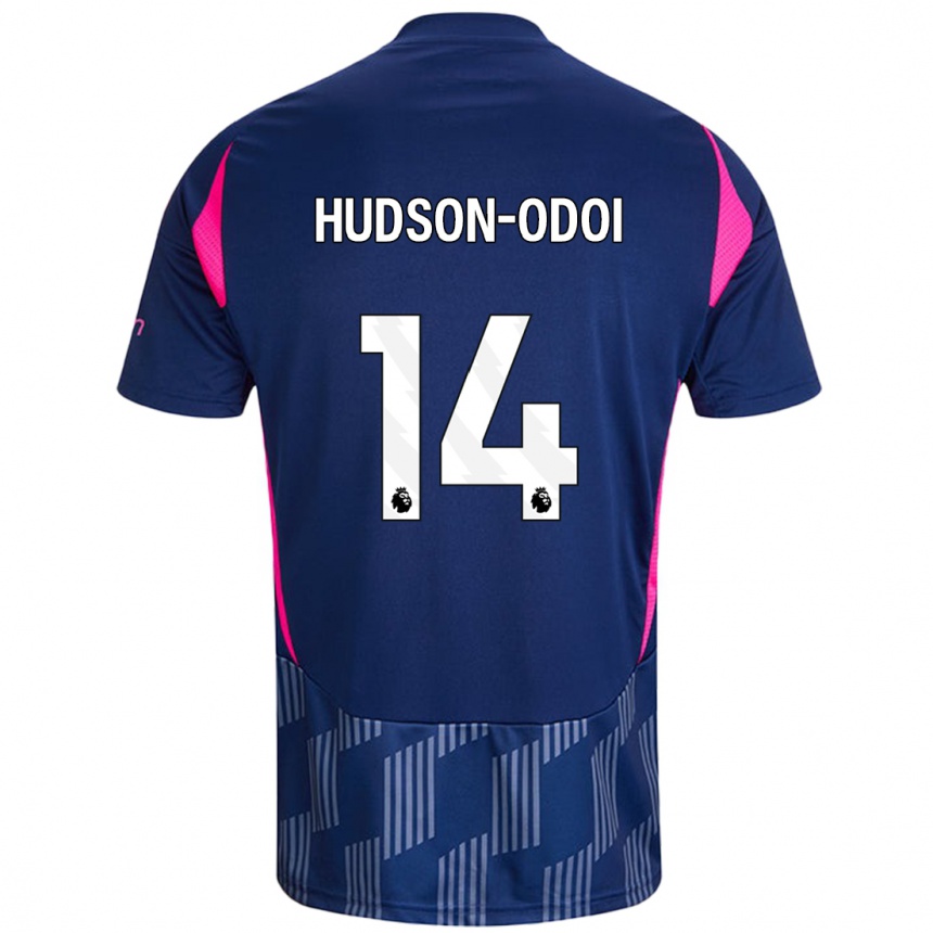 Kids Football Callum Hudson-Odoi #14 Royal Blue Pink Away Jersey 2024/25 T-Shirt Australia