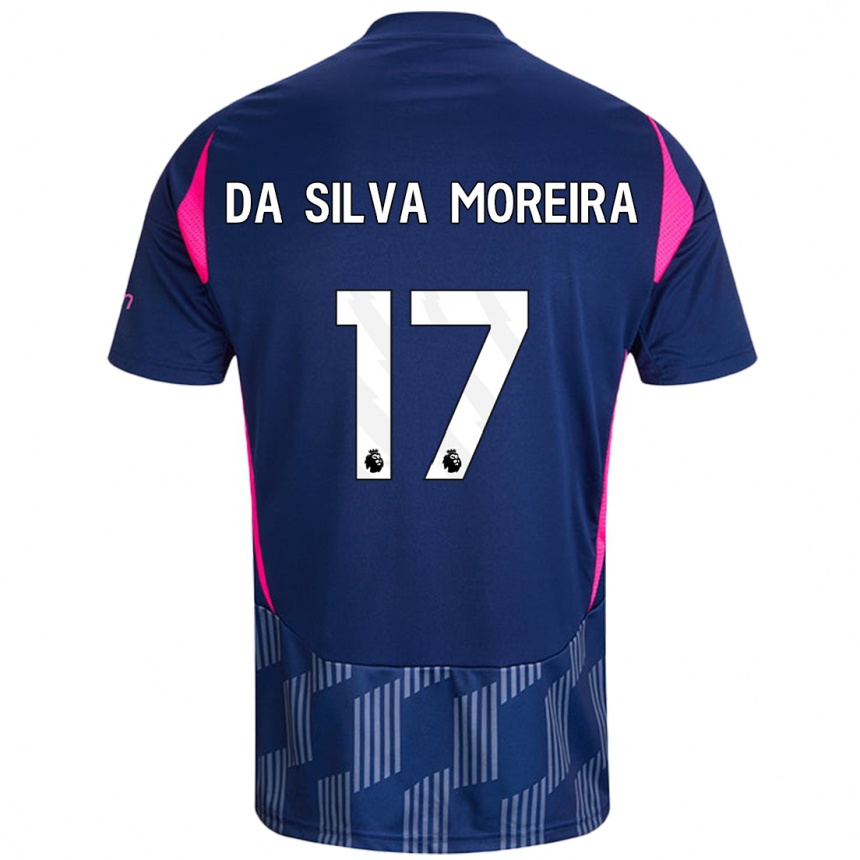 Kids Football Eric Da Silva Moreira #17 Royal Blue Pink Away Jersey 2024/25 T-Shirt Australia