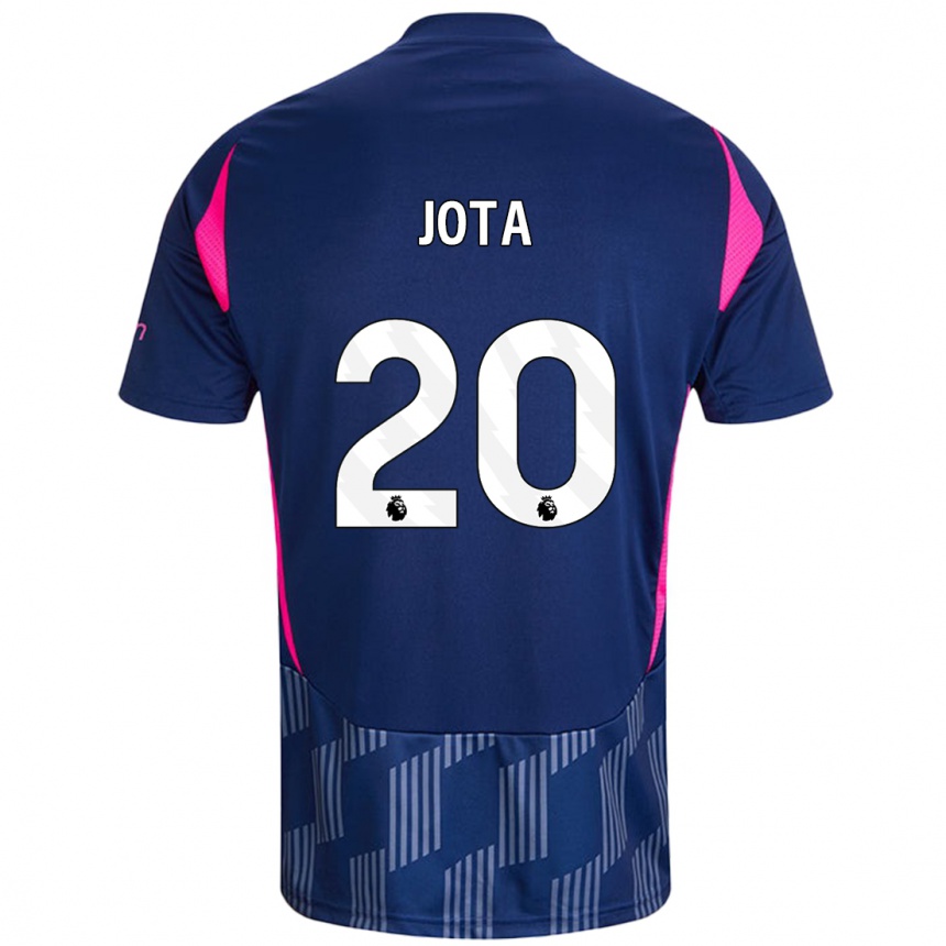 Kids Football Jota Silva #20 Royal Blue Pink Away Jersey 2024/25 T-Shirt Australia