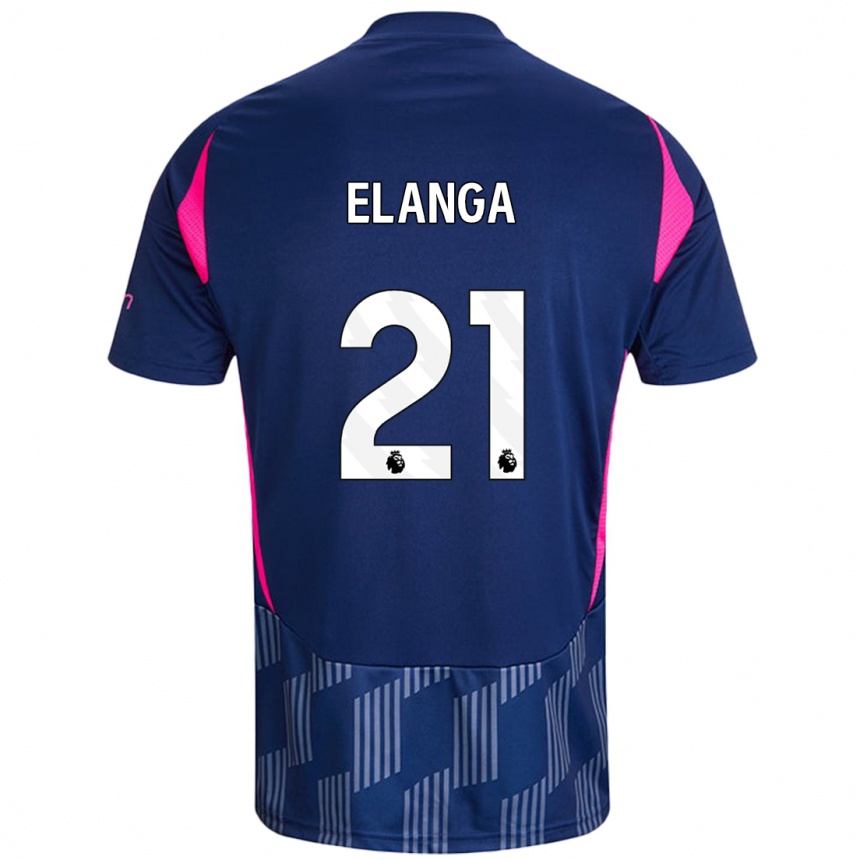 Kids Football Anthony Elanga #21 Royal Blue Pink Away Jersey 2024/25 T-Shirt Australia