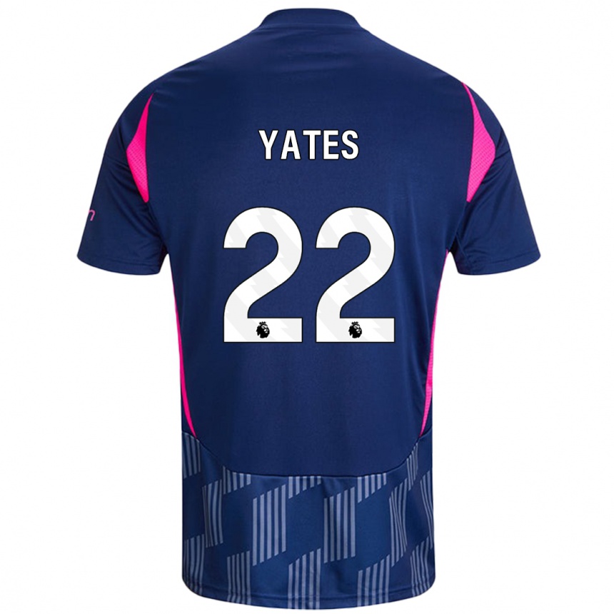 Kids Football Ryan Yates #22 Royal Blue Pink Away Jersey 2024/25 T-Shirt Australia