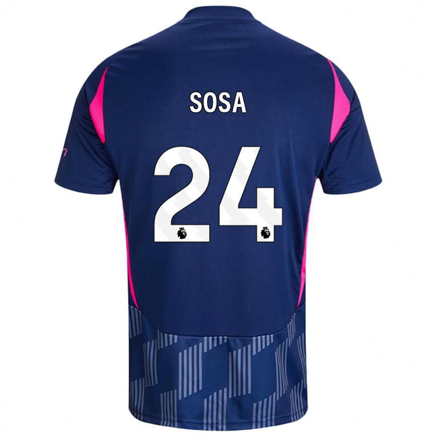 Kids Football Ramón Sosa #24 Royal Blue Pink Away Jersey 2024/25 T-Shirt Australia