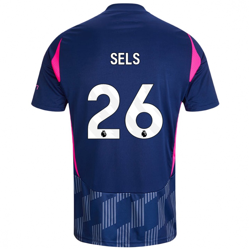 Kids Football Matz Sels #26 Royal Blue Pink Away Jersey 2024/25 T-Shirt Australia