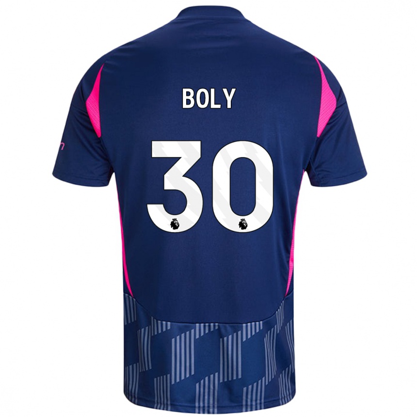 Kids Football Willy Boly #30 Royal Blue Pink Away Jersey 2024/25 T-Shirt Australia