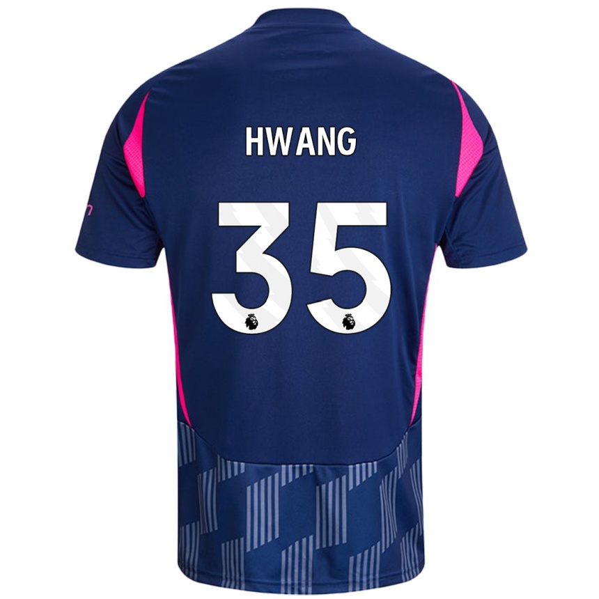 Kids Football Ui-Jo Hwang #35 Royal Blue Pink Away Jersey 2024/25 T-Shirt Australia