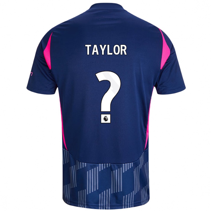 Kids Football Dale Taylor #0 Royal Blue Pink Away Jersey 2024/25 T-Shirt Australia