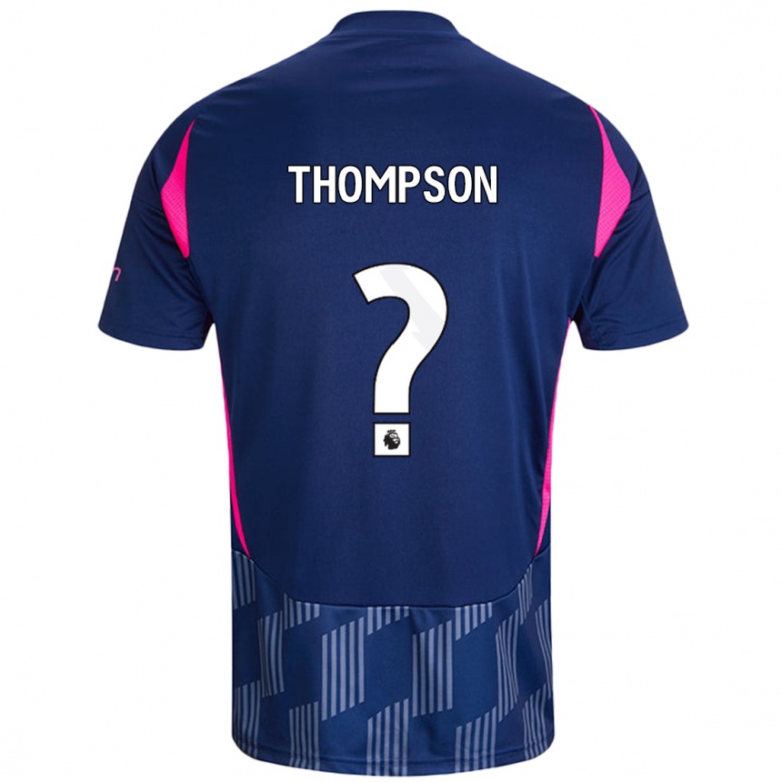 Kids Football Will Thompson #0 Royal Blue Pink Away Jersey 2024/25 T-Shirt Australia