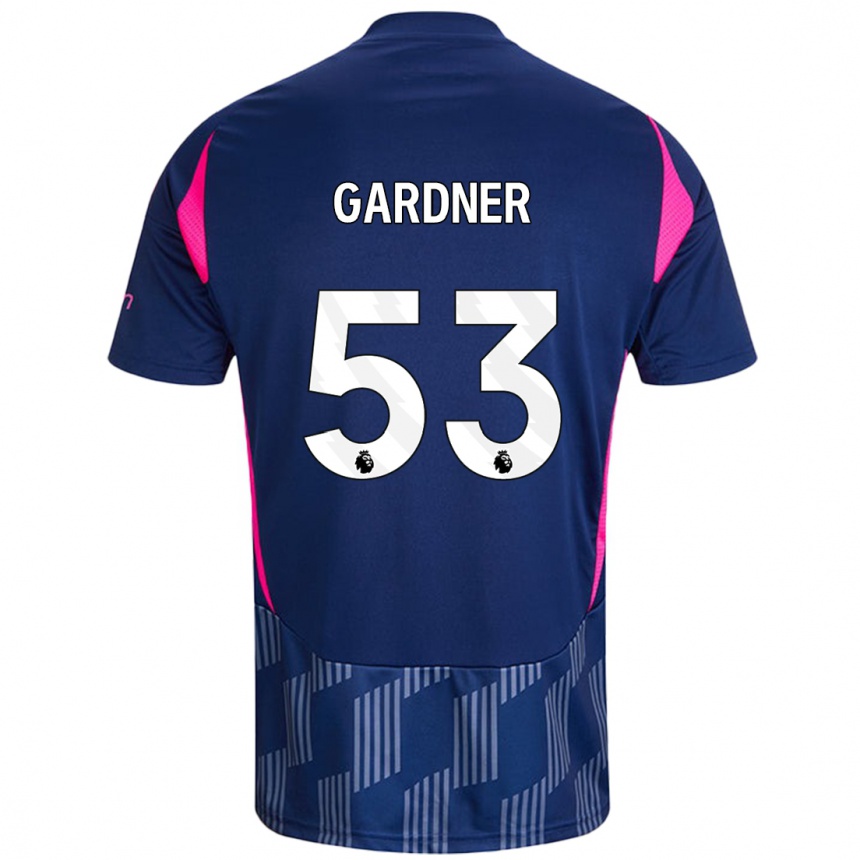 Kids Football Joe Gardner #53 Royal Blue Pink Away Jersey 2024/25 T-Shirt Australia