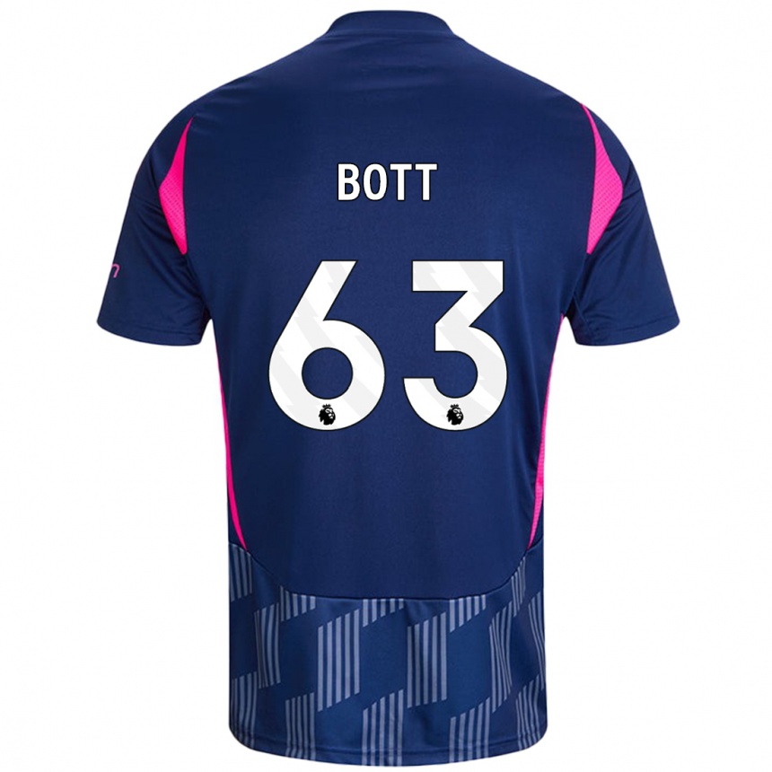 Kids Football Aaron Bott #63 Royal Blue Pink Away Jersey 2024/25 T-Shirt Australia