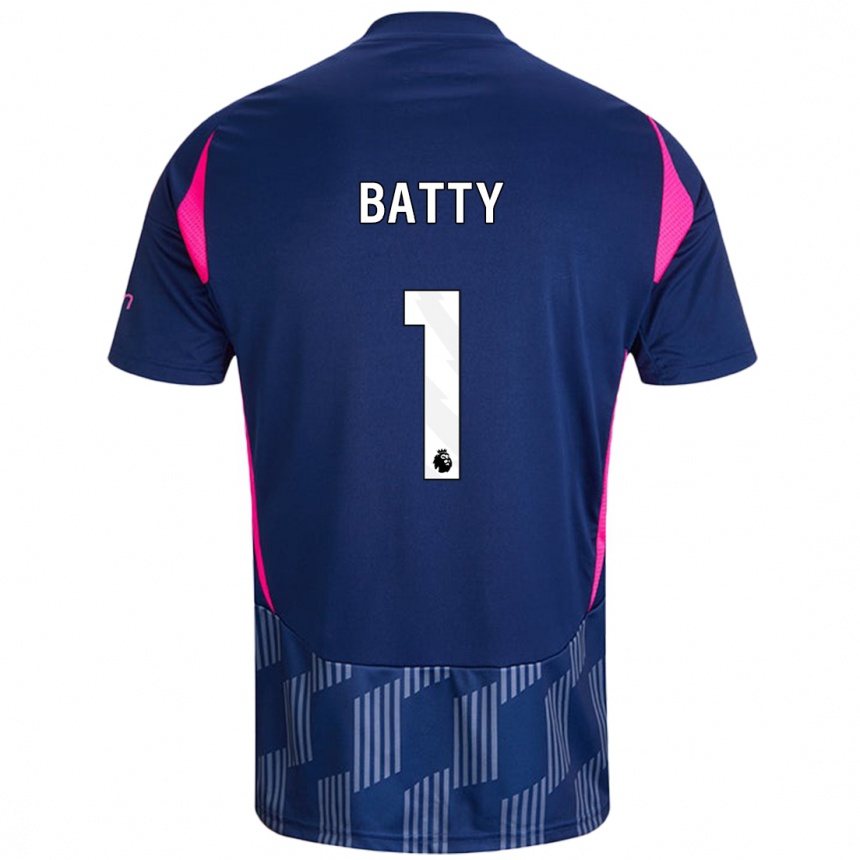 Kids Football Emily Batty #1 Royal Blue Pink Away Jersey 2024/25 T-Shirt Australia