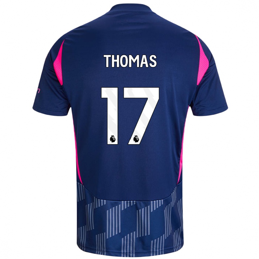 Kids Football Freya Thomas #17 Royal Blue Pink Away Jersey 2024/25 T-Shirt Australia