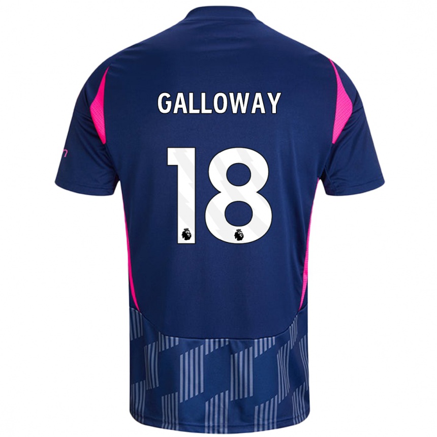 Kids Football Bridget Galloway #18 Royal Blue Pink Away Jersey 2024/25 T-Shirt Australia