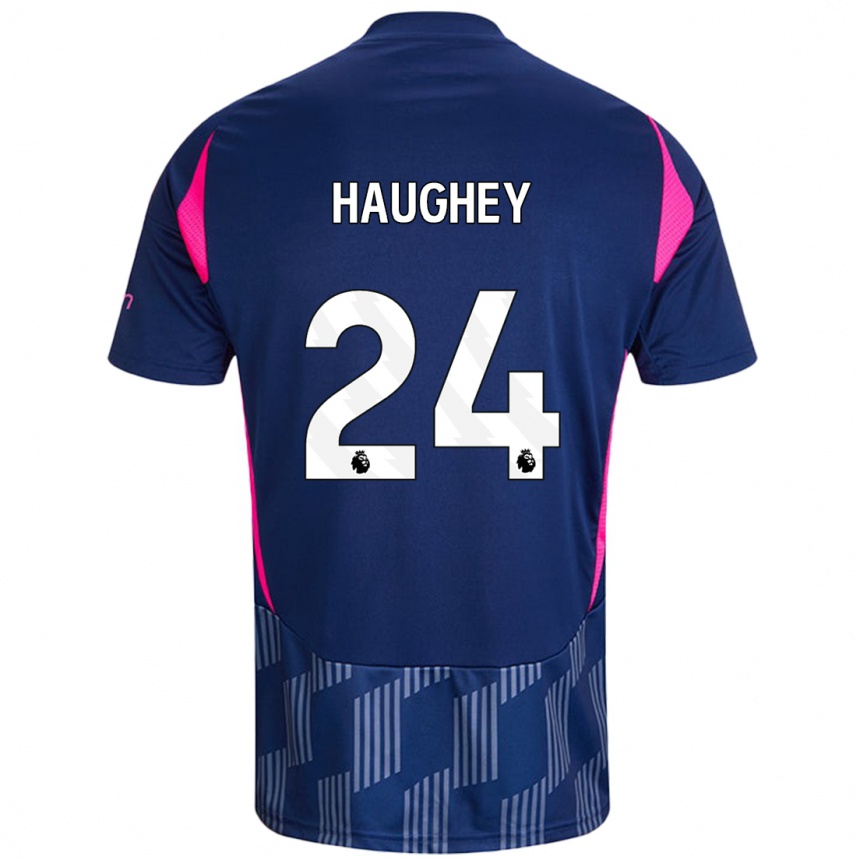 Kids Football Ella Haughey #24 Royal Blue Pink Away Jersey 2024/25 T-Shirt Australia