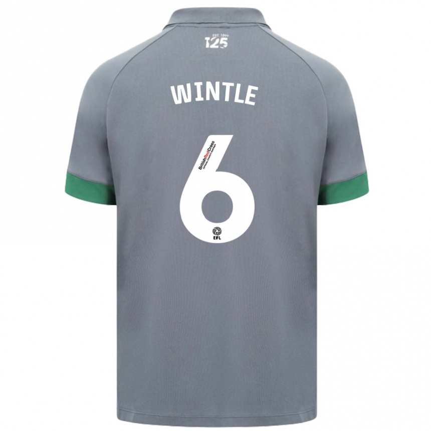 Kids Football Ryan Wintle #6 Dark Gray Away Jersey 2024/25 T-Shirt Australia