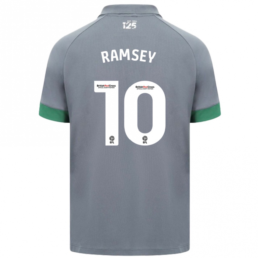 Kids Football Aaron Ramsey #10 Dark Gray Away Jersey 2024/25 T-Shirt Australia