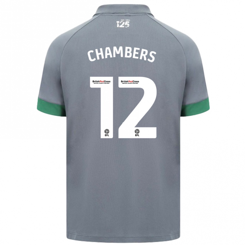 Kids Football Calum Chambers #12 Dark Gray Away Jersey 2024/25 T-Shirt Australia