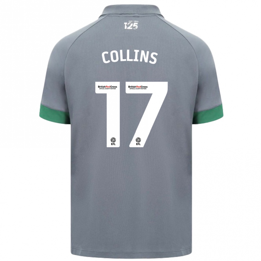 Kids Football Jamilu Collins #17 Dark Gray Away Jersey 2024/25 T-Shirt Australia