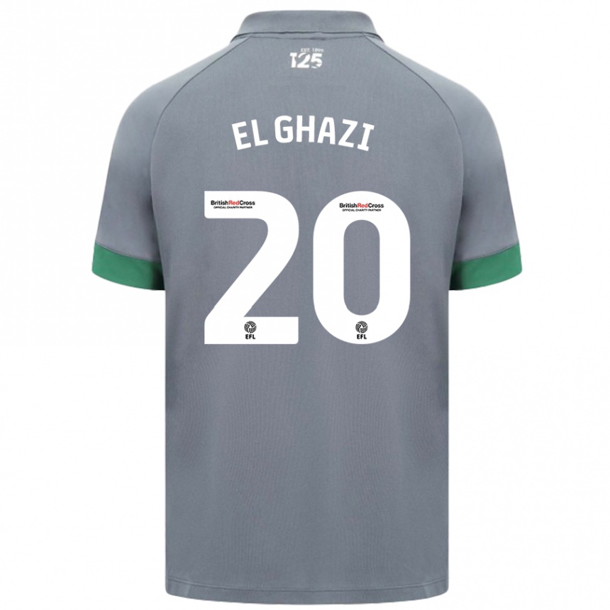 Kids Football Anwar El Ghazi #20 Dark Gray Away Jersey 2024/25 T-Shirt Australia