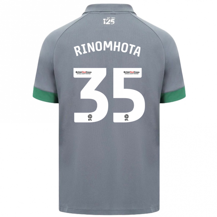 Kids Football Andy Rinomhota #35 Dark Gray Away Jersey 2024/25 T-Shirt Australia