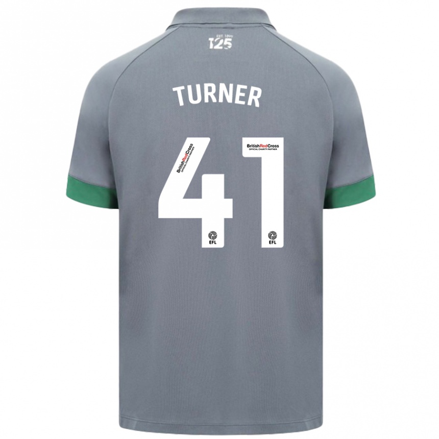 Kids Football Matthew Turner #41 Dark Gray Away Jersey 2024/25 T-Shirt Australia