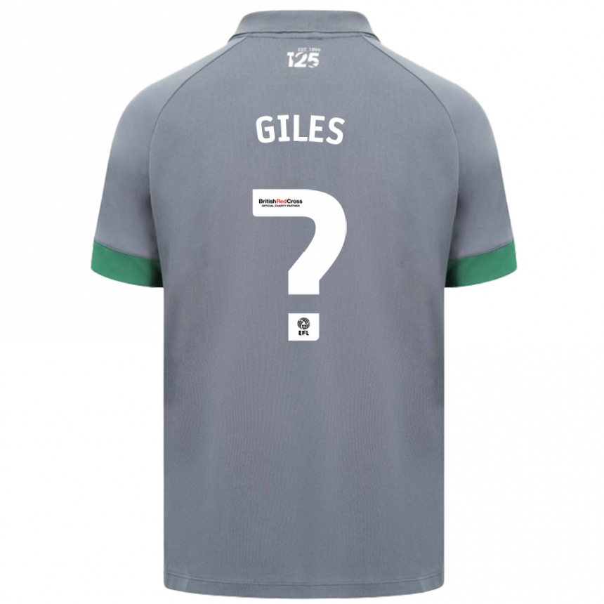 Kids Football Luey Giles #0 Dark Gray Away Jersey 2024/25 T-Shirt Australia