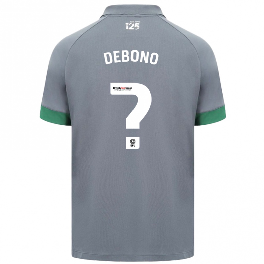 Kids Football Alyas Debono #0 Dark Gray Away Jersey 2024/25 T-Shirt Australia