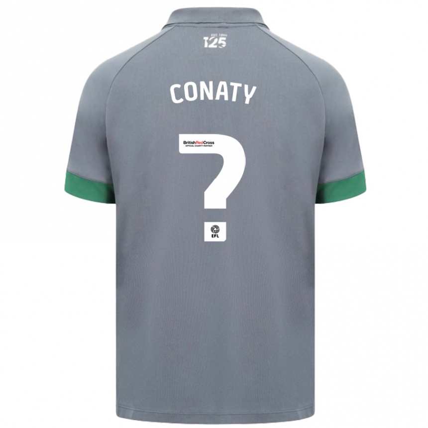 Kids Football Keano Conaty #0 Dark Gray Away Jersey 2024/25 T-Shirt Australia