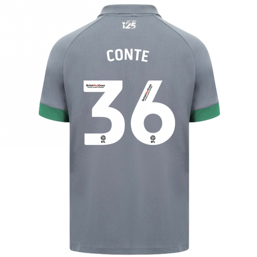 Kids Football Raheem Conte #36 Dark Gray Away Jersey 2024/25 T-Shirt Australia