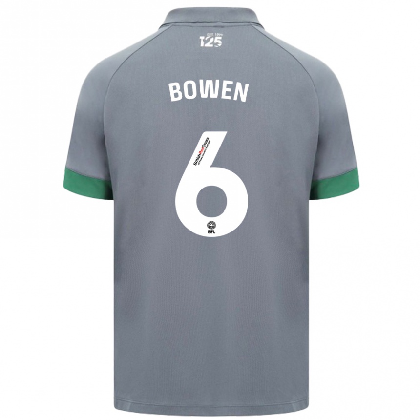 Kids Football Megan Bowen #6 Dark Gray Away Jersey 2024/25 T-Shirt Australia