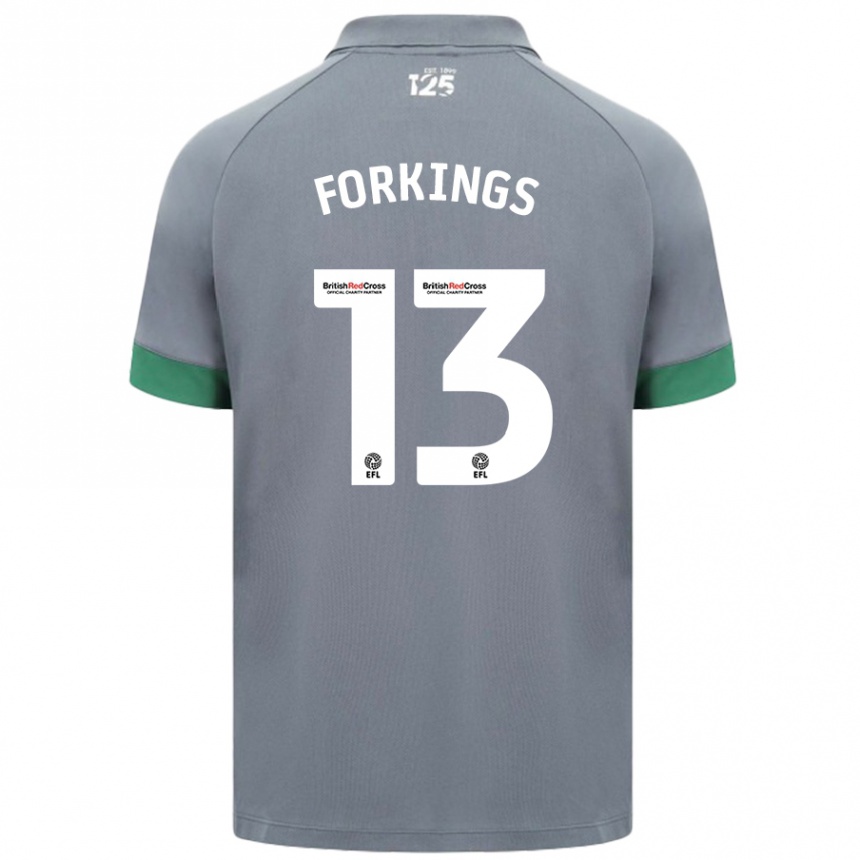 Kids Football Amelia Forkings #13 Dark Gray Away Jersey 2024/25 T-Shirt Australia