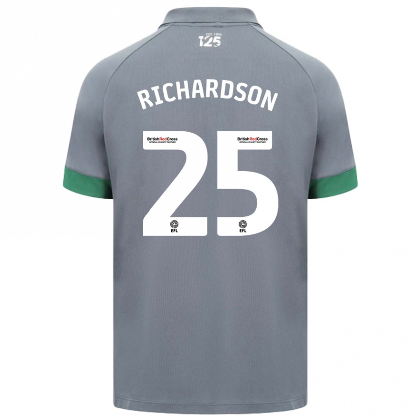 Kids Football Tija Richardson #25 Dark Gray Away Jersey 2024/25 T-Shirt Australia