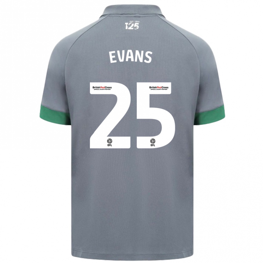 Kids Football Kieron Evans #25 Dark Gray Away Jersey 2024/25 T-Shirt Australia