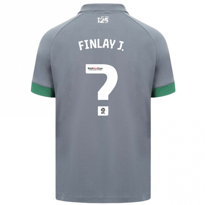 Kids Football Finlay Johnson #0 Dark Gray Away Jersey 2024/25 T-Shirt Australia