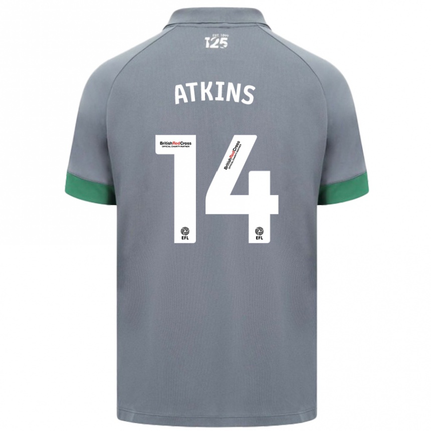 Kids Football Zoe Atkins #14 Dark Gray Away Jersey 2024/25 T-Shirt Australia