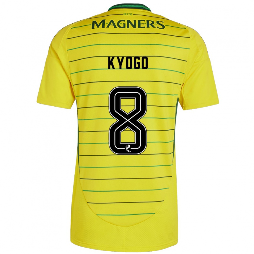 Kids Football Kyogo Furuhashi #8 Yellow Away Jersey 2024/25 T-Shirt Australia