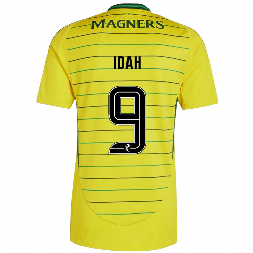 Kids Football Adam Idah #9 Yellow Away Jersey 2024/25 T-Shirt Australia