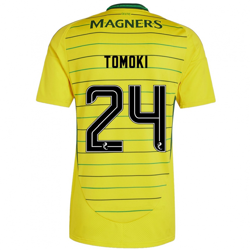 Kids Football Tomoki Iwata #24 Yellow Away Jersey 2024/25 T-Shirt Australia