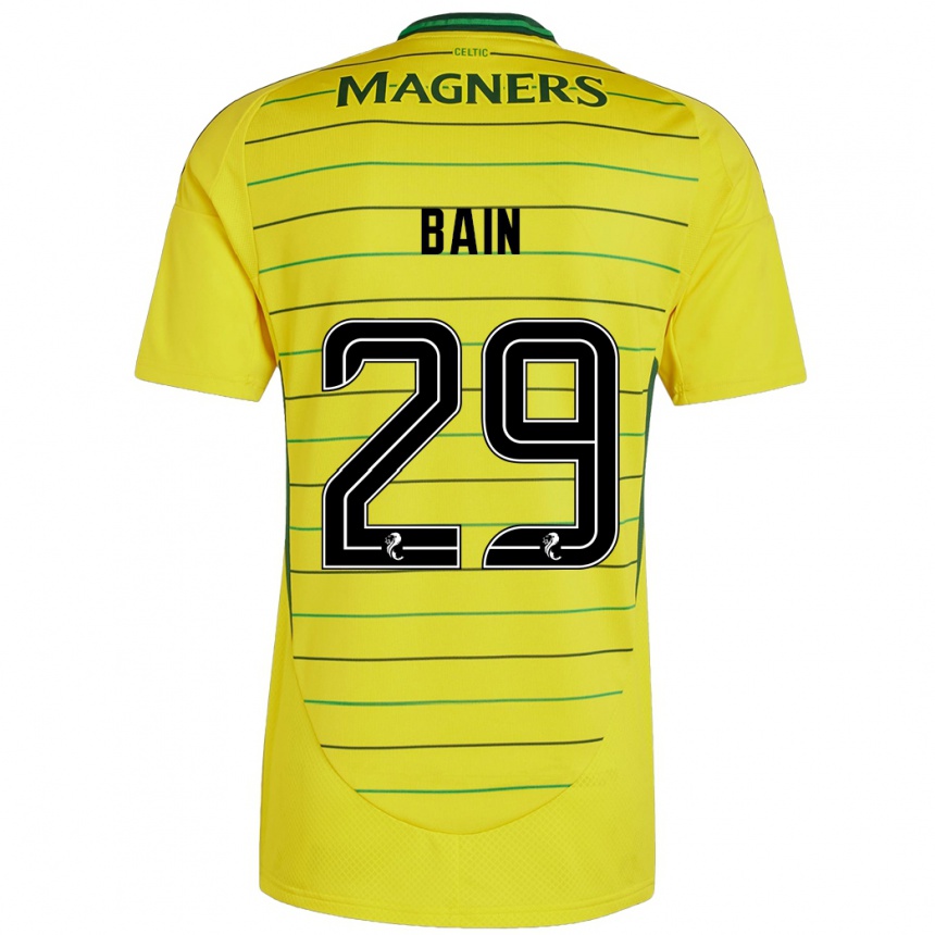 Kids Football Scott Bain #29 Yellow Away Jersey 2024/25 T-Shirt Australia