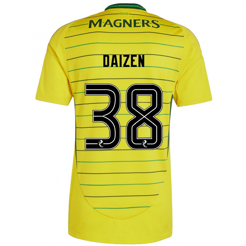 Kids Football Daizen Maeda #38 Yellow Away Jersey 2024/25 T-Shirt Australia