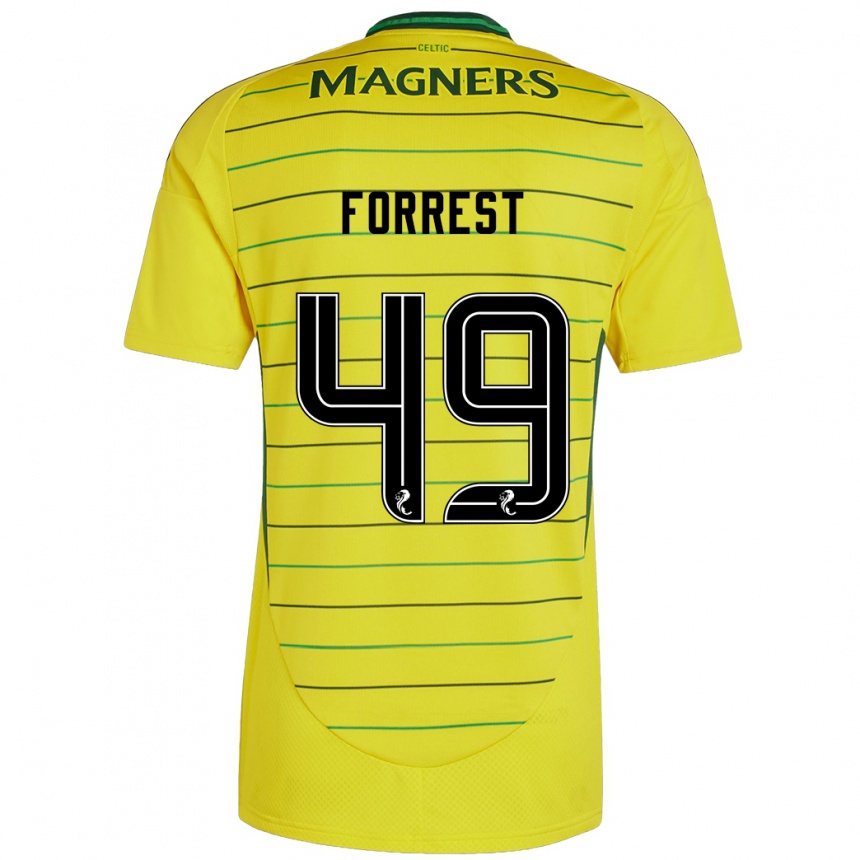 Kids Football James Forrest #49 Yellow Away Jersey 2024/25 T-Shirt Australia