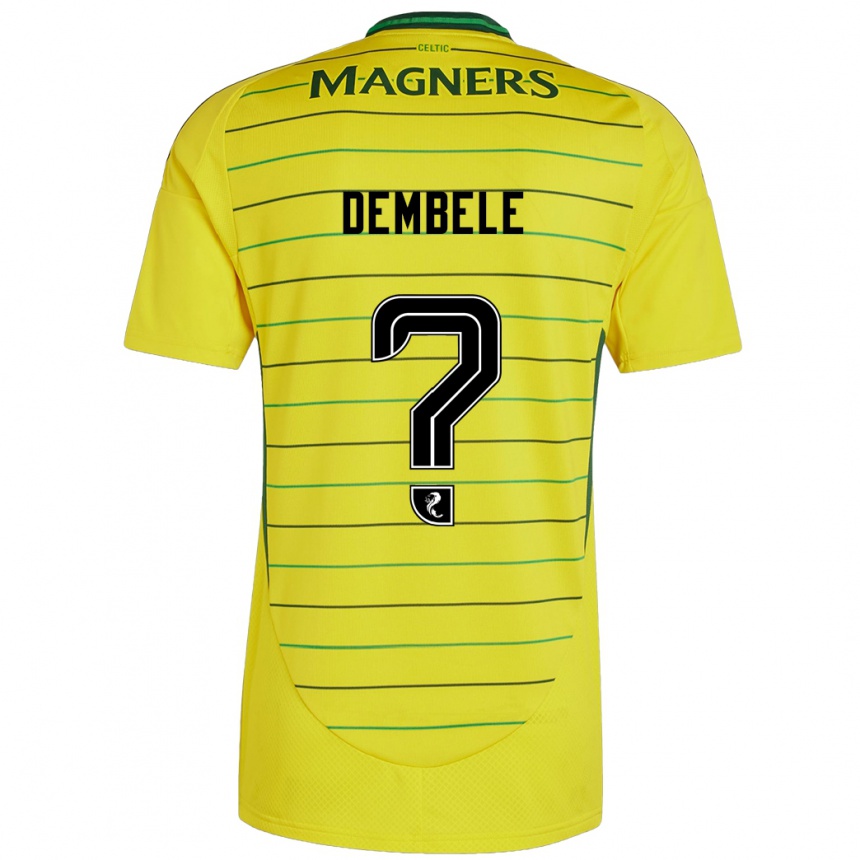 Kids Football Hassan Dembele #0 Yellow Away Jersey 2024/25 T-Shirt Australia