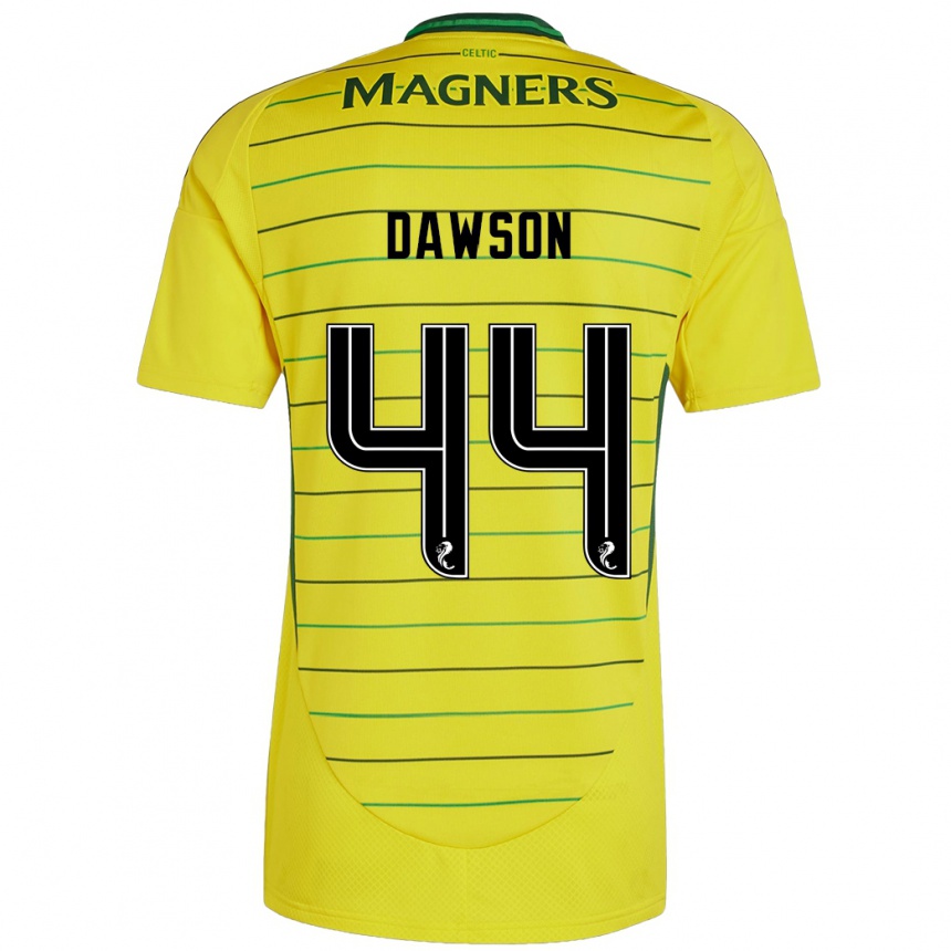 Kids Football Joey Dawson #44 Yellow Away Jersey 2024/25 T-Shirt Australia