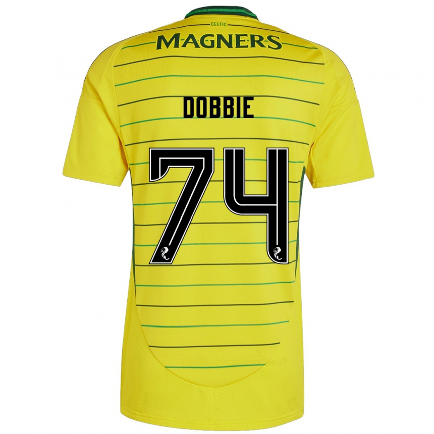 Kids Football Lewis Dobbie #74 Yellow Away Jersey 2024/25 T-Shirt Australia