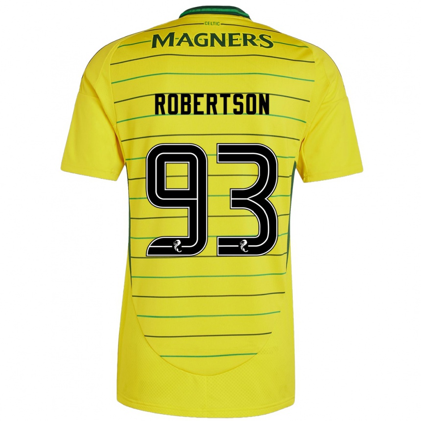 Kids Football Mitchell Robertson #93 Yellow Away Jersey 2024/25 T-Shirt Australia